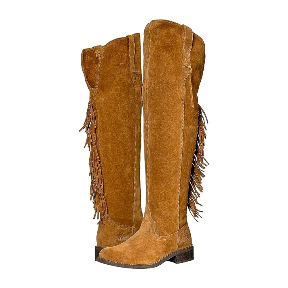 Ariat Women's Tan Suede Over-the-Knee Fringe Boots
